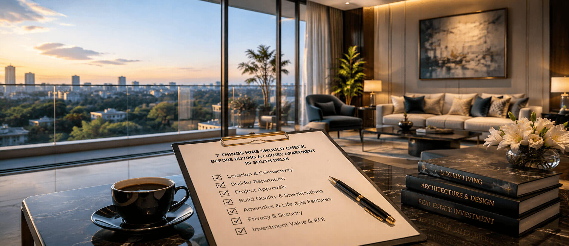 7 Things HNIs Should Check Before Buying a luxury apartment in south delhi