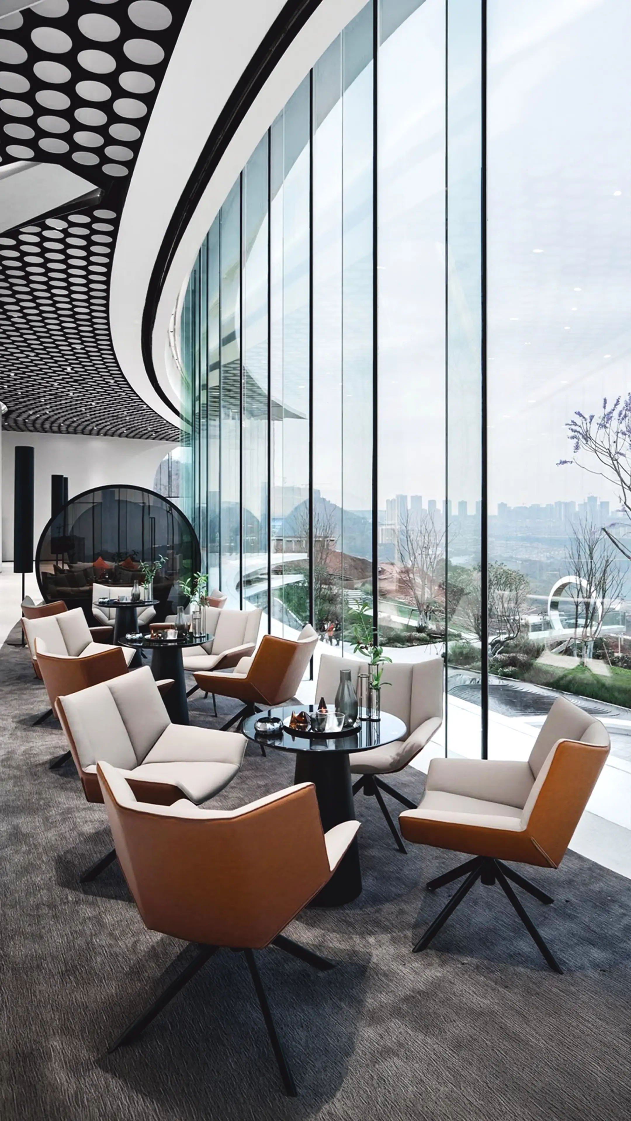 Work — business centre with Lotus Temple view