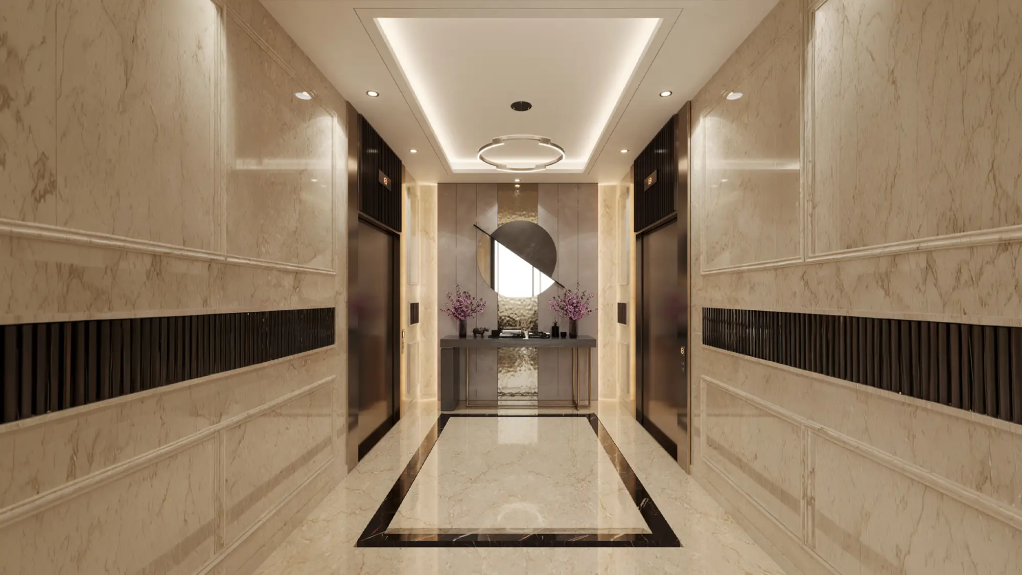 Private lift lobby for residences